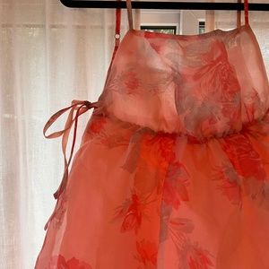 Pink/Blush Floral Pattern Bubble Mini Dress